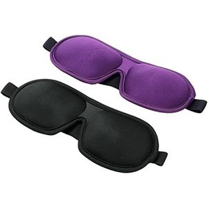 Verduisterende slaapmaskers, Slaap Oogmaskers 3D Ultrazachte Ademende Stoffen Oogmasker Slapen(Black)