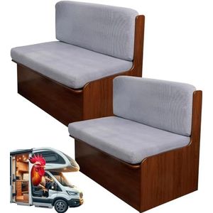 RV Dinette Kussenshoezen Stretch RV Sofa Seat Slipcovers Replacement Non-Slip Camper Kussen Slipcovers Wasbaar RV Dinette Seat Covers Inclusief 2 Bank Cover & 2 Rugleuning Cover(Color:#17)