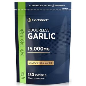 Knoflook Capsules 15.000mg | 6 Maanden Voorraat - 180 Softgels | 500:1 Extract | Gefermenteerd | Horbaach