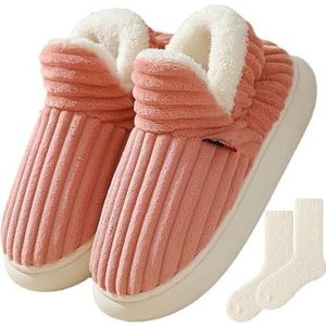 Pluffi Slipper Booties, Pluffi The Cozy Stylish Slipper Warme Pluche Voering Pantoffels For Dames En Heren(Pink,46-47)