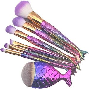 11 schoonheid vis make-up penseel gegradeerde vis tail make-up borstel make-up borstel zeemeermin make-up tool set