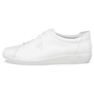 ECCO SOFT 2.0 W 206583 weiss creme Damen Schuhe Sneakers Leder Schnürsenkel 37