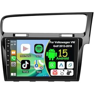 Draadloze Autoradio Android 15 voor Volkswagen VW Golf 2013-2018 met draadloze carplay en Android Auto Bluetooth USB Wifi 4G GPS Navigatie(S-3(2G+64G))