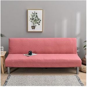 Armloze bankhoes jacquard ontwerp slaapbank met hoge stretch hoes antislip meubelbeschermer met elastische bodem(Color:F)