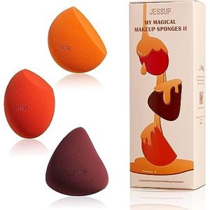 Jessup Make-up spons set, 3 stuks make-up sponzen voor gezicht zachte schoonheid sponzen foundation spons make-up blender concealer, SP013