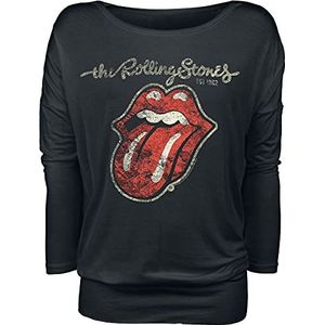 Rolling Stones, The Plastered Tongue Shirt met lange mouwen zwart L