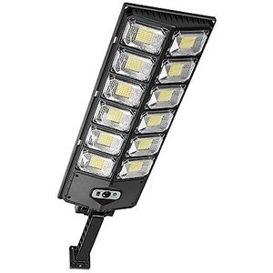 Zonne-straatverlichting, 10000LM straatverlichting op zonne-energie met afstandsbediening Bewegingssensor Solar Outdoor LED-lamp IP65 waterdicht for tuingarage(300LED)