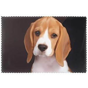 Ovely Huisdier Hond Beagle Vet Proof Geïsoleerde Diner Plaat Mat 30x45cm Voor Hotel Thuis Banket Tafel Decoratie