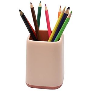 Hoshen 1 stuks desktop creatieve potloodhouder, student briefpapier vat, kantoor briefpapier organiseren doos, penhouder, roze
