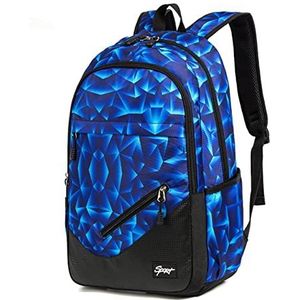 Yannaky School Bags Children School Bags For Teenagers Boys Girls 15.6-Inch Laptop Backpack Waterproof Satchel Kids Book Bag-Blue 2