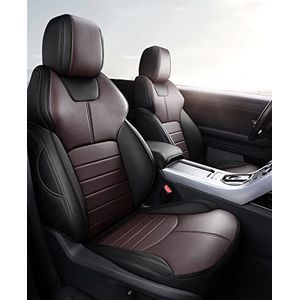 Stoelhoezen Beschermhoezen Auto Koeienhuid Bekleding Custom Voor Jeep Voor Grand Cherokee Voor Commander Voor Wrangler Jk Voor Renegade Voor Cherokee Voor Patriot Voor Compass(Black Coffee,One Size)