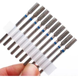 Mozulon 10-delige diamantfrees for nagelboor for elektrische manicuremachine, nagelriemreinigingsvijlen, apparatuur en accessoires(10PC-NO46)