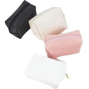Make-up tas dames PU draagbare draagbare vierkante waterdichte schattige reiswas opbergtas (Color : Mini size flesh pink)