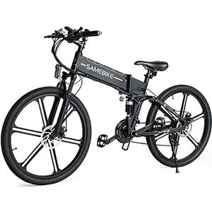 SAMEBIKE Elektrische Fiets vouwfiets 26 inch E Bike 48V10.4Ah mountainbike Shimano 21 speed display stadsfiets elektrische fietsen heren dames
