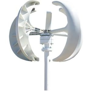 Windturbinegenerator, 8000W Verticale As Windturbine 12V 24V 48V Windmolen Motor Quick Start Home Farm Hybride straat Licht (Color : White, Size : 12V)
