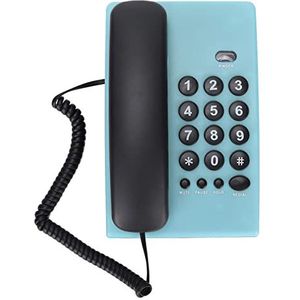 KX-T504 Bedrade Telefoon voor Thuiskantoor, Mode Desktop Vaste Multifunctionele Telefoon met Dubbele Magnetische Handset, Verstelbare Beltoon(blauw)