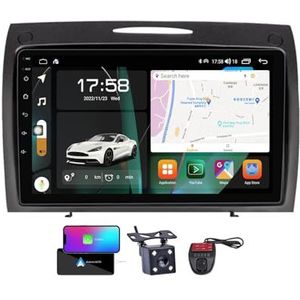 Android 13 Autoradio 9 Duim Touch Display Voor Mercedes-Benz SLK-Class R171 2004-2011 Met Draadloze Carplay Android Auto/FM RDS DAB+/BT 5.0/Bediening op het stuur + Camera en DVR(NF-4)