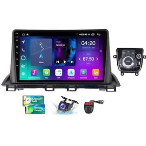 Android 13 Autoradio 2 DIN Compatibel met Mazda 3 lll 2013-2017 9 Inch Touchscreen Carplay en Android Auto met Bluetooth 5.0/FM RDS/Bediening op het stuur/Achteruitrijcamera(NF-2)