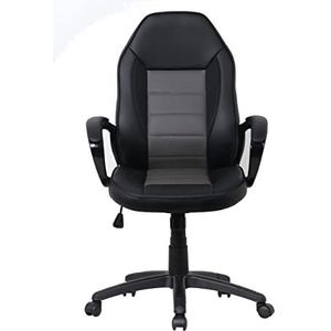 No brand Bureaustoel Race ""FY-1760"", 63 x 59,3 x 100 cm, zwart/grijs, stoel, kantoor, fauteuil, draaibaar