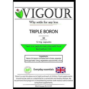 Drievoudig Borium - 30 Hoge Sterkte 12mg Capsules