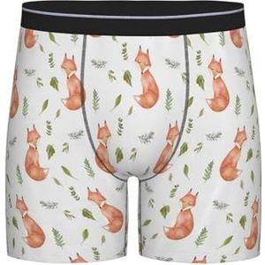 GRatka Boxer slips, heren onderbroek boxershorts, been boxer slips grappig nieuwigheid ondergoed, Kawaii schattige vos, zoals afgebeeld, M