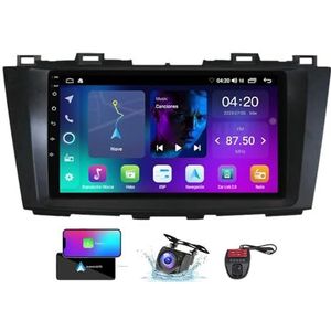 9 Inch Touchscreen Dubbel DIN Autoradio Compatibel met Mazda 5 3 CW 2010-2015 met Carplay/Android Auto FM RDS DAB+ Autoradio WiFi 4G Carplay Android Auto Bluetooth 5.0 DSP(NF-1)