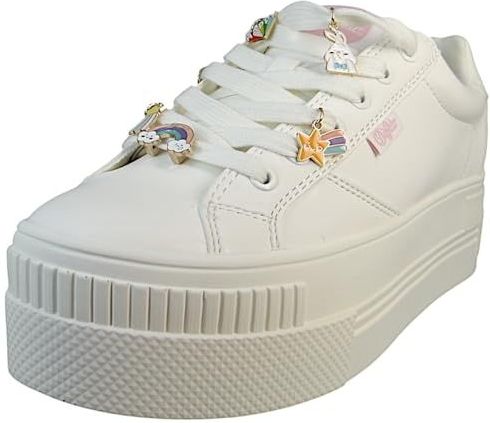 Buffalo Dames Low Sneaker PAIRED Charm 2.0 wit synthetisch, wit multi, 37 EU