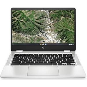 HP Chromebook x360 14a-ca0260nd 35,6 cm (14") Touchscreen Full HD Intel® Pentium® Silver N5030 4 GB LPDDR4-SDRAM 64 GB eMMC Wi-Fi 5 (802.11ac) ChromeOS Zilver