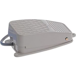 1 x TFS-2 10 A 250 VAC voetschakelaar GFS-2 (200 cm) lichtgrijs