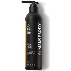 MANSCAPED® UltraPremium Body Wash voor mannen, luxe, schone formule doordrenkt met aloë vera en zeezout, verfrissende en voedende dagelijkse douchegel voor een hydraterende huid, fles van 16 oz.