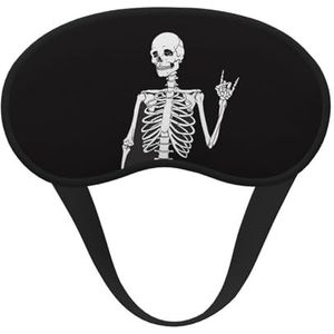 WSHFFILO Cool Skull Printed Blackout Sleep Mask Travel Eye Mask