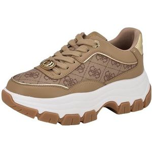GUESS Berrett Sneaker voor dames, Licht natuurlijk Logo 111, 39 EU