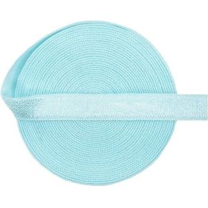 Glanzende niet-vouwbare elastische 3/8"" 10mm spandex satijnen band bh-band lingerie ondergoed naaien rand 50 100 yard per spoel-blauwe topaas-10mm-50 yards