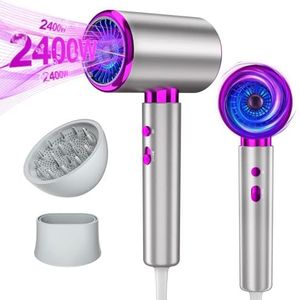 DMTIVMG 2400W Haardroger Negatieve Ion Technologie Frizz Bestendige Hot/Cold Conversie met Diffuser en Concentrator voor Steil en Krullend Haar