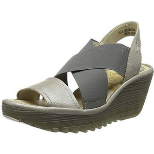 Fly London Yaji888fly sandalen met open neus voor dames, Zilver Zilver 004, 40 EU