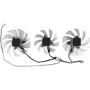 DIY voor POWERCOLOR voor Radeon RX 6700 XT 12GB voor Hellhound grafische kaart vervangende ventilator(Set of three fans)