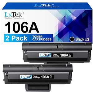 LxTek W1106A 106A Toner compatibel met HP 106A toner voor HP Laser MFP 137fwg toner zwart voor HP Laser 107w toner 107a 107r MFP 137fwg 137fnw 135wg 135w 135a 135r (zwart, verpakking van 2)