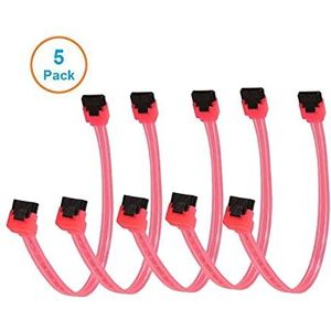5pcs 1 0 cm SATA 3.0 HARDDRIVE 6GB / S SERIAL ATA-gegevens Kabel 90 Hoekige 180 Connector SATA3 SATAIII 6 Gbps harde schijf, SSD Adapter (Size : 25CM, Color : 90 Degree-UV Red)