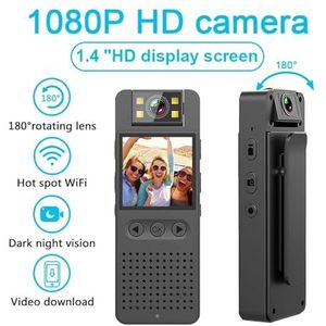 Draagbare DV-camera HD Actiecamera Politie Rechtshandhaving Kleine camera Micro Body Camcorder 1080P Infrarood Nachtzicht Hotspot Sportcamera(Single camera)