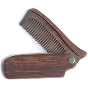 DieffematicSZ kam Folding Wooden Beard Comb Brush Hair Beard Mustache Comb Comb Everyday Grooming Use