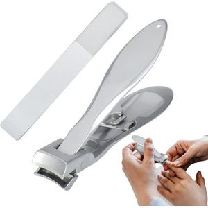 Nagelknipper voor dames, nagelknipper | Roestvrijstalen teennagelknipper met nagelvijl,Teennageltrimmer voor heren en dames, pedicurehulpmiddelen, nagelverzorging voor verzorging