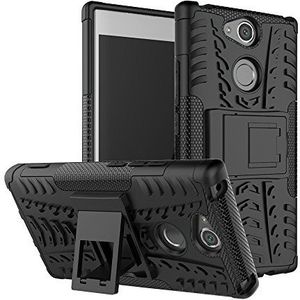 TenYll Sony Xperia XA2 hoes, 2in1 siliconen achterkant beschermhoes, Heavy Duty Tough Rugged Shock Proof Case, met houder dubbele bescherming Cover voor Sony Xperia XA2