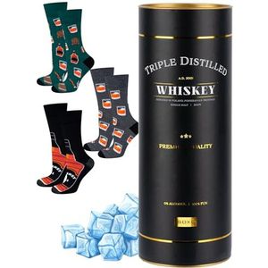 soxo Whisky Sokken Heren Cadeau Voor Mannen Happy Socks Men Kleurrijke Katoenen Herensokken 40-45 Whisky 3 Paar