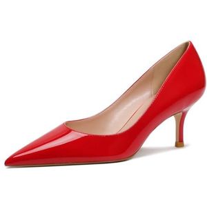 Schoenhakken- Elegante Damespumps - Stiletto-Sexy Naaldhak - Gesloten Puntige Teen - Avond-Feest - Luxe Mode-Schoen Vrouwelijke Hak, 12 Rood, 39.5 EU
