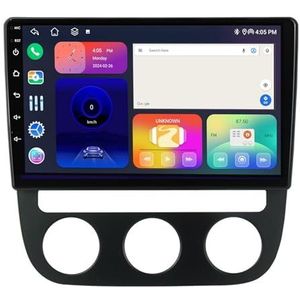 Android 14 autonavigatie in-dash autoradio-ontvanger voor Volkswagen Jetta 5 2005-2010 dubbel Din 9 inch touchscreen autoradio met satellietnavigatie Bluetooth handsfree RDS SWC(B,H 4Core 1+32G)