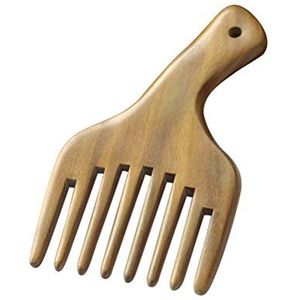 Haarpick-FRCOLOR houten sandelhouten kam Afro haar selectie haar lift kammen