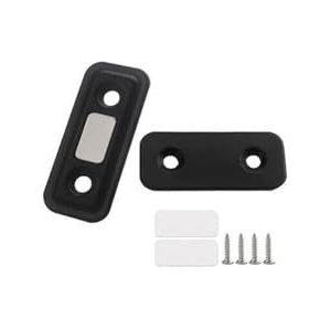 LIUONZTFD Magnetische kastsluitingen met schroeven Magneetdeurstoppers Onzichtbare deurdranger Compatibel met kastkast Kastmeubelbeslag (Color : Black)