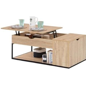 IDMarket - Salontafel Detroit met kist, industrieel design