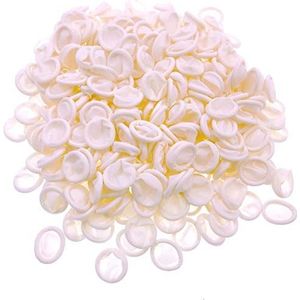 JZK 360 x grote maat, waterdichte vingertoppen, latex vingercots voor gebroken vingers, artritische vingers, touchscreen, latex vingerhandschoenen