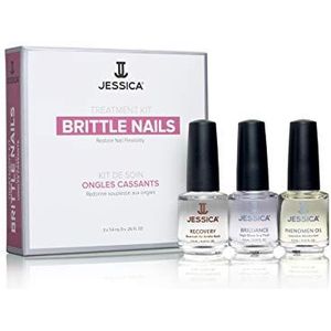 Jessica Cosmetics Nail Solutions Kit Brittle, 3 x 7,4 ml g